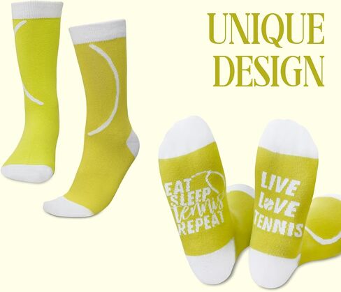 InnoBeta Tennis Gifts for Tennis Lovers & Coach for Christmas & Birthday, One Size Crew Socks in Saudi Arabia