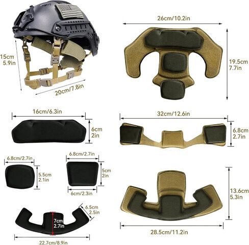 Tactical Helmet Padding Kit, Premium Interior Cushion System in Saudi Arabia