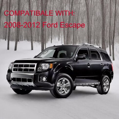 مجموعة المصابيح الأمامية الزوجية معتمدة من وزارة النقل لسيارة Ford Escape Limited/XLS/XLT SUV من 2008 إلى 2012، مصابيح أمامية بديلة للسائق وجانب Psaaenger مبيت أسود وجانب كهرماني in Saudi Arabia