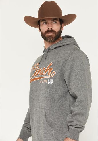 Cinch Men's Grey Logo Essentials Hoodie in Saudi Arabia