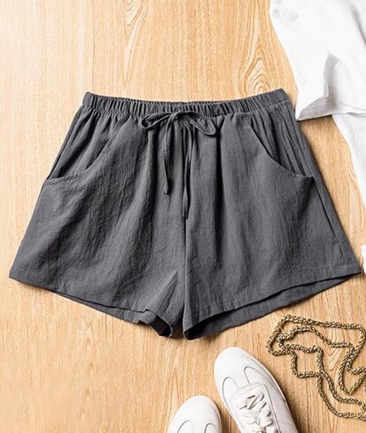 Lounge Shorts for Women Summer Linen Comfy Shorts in Saudi Arabia