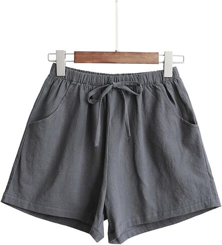 Lounge Shorts for Women Summer Linen Comfy Shorts in Saudi Arabia