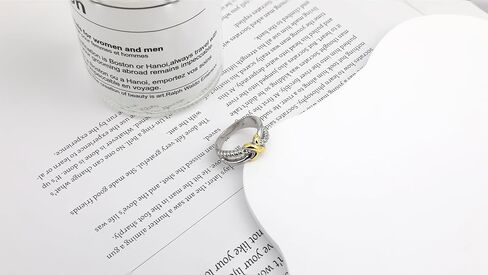 Mytys Gold and Silver Statement Rings for Women - Two Tone Rings Vintage Openwork Silver Band Rings Cocktail Jewelry in Saudi Arabia