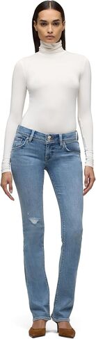HUDSON Women's Beth Mid Rise Baby Bootcut Jean with Back Flap Pockets in Saudi Arabia