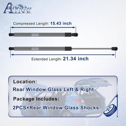 4294 دعامات رفع الصدمات الزجاجية للنافذة الخلفية تدعم زنبركات الغاز المتوافقة مع هوندا CR-V 1997-2001، استبدال SG226010، حزمة من قطعتين in Saudi Arabia