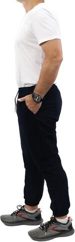 Mens Pull-On Twill Joggers with Elastic Waistband and Drawstring in Saudi Arabia