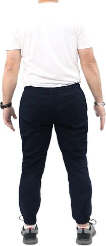 Mens Pull-On Twill Joggers with Elastic Waistband and Drawstring in Saudi Arabia
