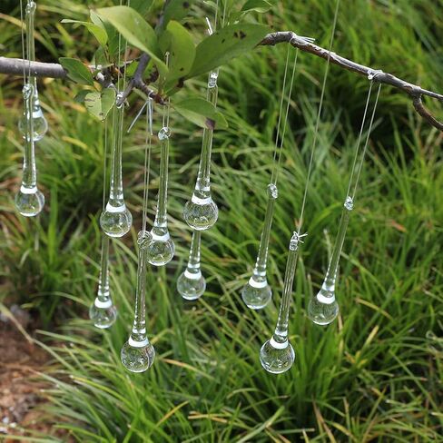 DAHI 12pcs 4" Christmas Glass Teardrop Ornaments - Chandelier Clear Crystal Glass Raindrop Ornaments for Christmas Tree Decorations in Saudi Arabia