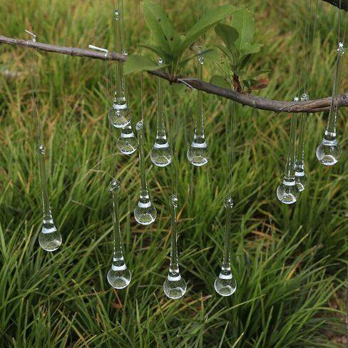 DAHI 12pcs 4" Christmas Glass Teardrop Ornaments - Chandelier Clear Crystal Glass Raindrop Ornaments for Christmas Tree Decorations in Saudi Arabia
