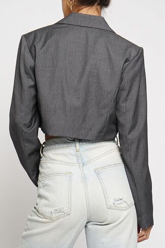 SANS SOUCI Pinstripe Cropped Blazer GSJ1036 in Saudi Arabia