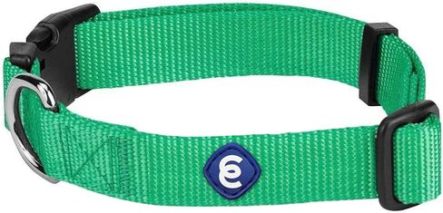 Blueberry Pet Essentials Matching Medium Dog Collar | Adjustable Classic Solid Color Nylon Dog Collars for Medium Dogs | Verdant Green Dog Collar for Medium Dogs in Kuwait