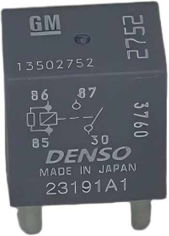 2PCS 13502752 (2752) 12V 30A 4-Pin Mini Micro Relay, Multi-Purpose SPST, ISO 280 — Compatible with Chevrolet/GMC/Cadillac/Buick/Pontiac/Saturn — Cooling Fan/Starter/A/C/Fuel Pump/Horn/Lights in Saudi Arabia