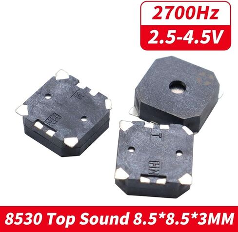5 قطعة 8530 SMD الطنان السلبي 8.5*8.5*3 مللي متر الصوت العلوي المغناطيسي الصغير السلبي بيزو الطنانة مكبر الصوت عدة إلكترونية in Saudi Arabia