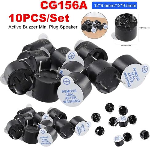 10PCS Active Buzzer Active Buzzer Alarm 5V Electromagnetic Buzzer 12 * 9.5mm Magnetic Long Continous Beep Tone in Saudi Arabia
