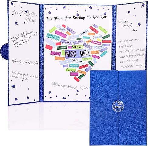 Farewell Party Decorations Guest Book, Rose Gold We Will Miss You Signature Board, Farewell Gifts for Coworker Retirement & Going Away, Goodbye Cards for Coworker, Teacher, Classmate Leaving in Saudi Arabia