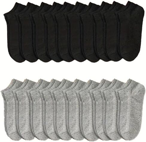 Short Socks Suitable for Men and Women, Lightweight and Breathable, Suitable for Outdoor Leisure (10 Pairs/20 Pairs) in Saudi Arabia