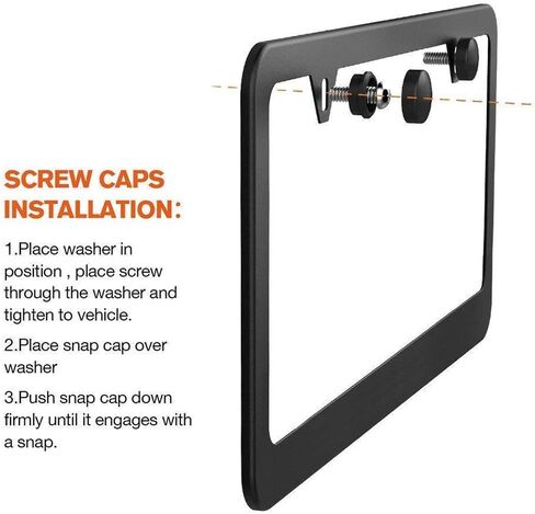 1PC C8 Corvette License Plate Frame - Carbon Fiber with C8 Crossed Flags Logo for 2020-2024 Stingray, Z51, Z06, E-Ray Corvettes in Saudi Arabia