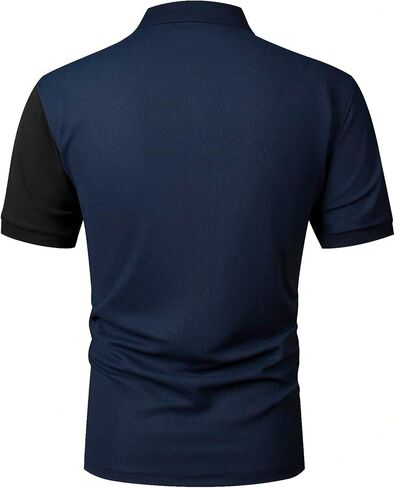 قميص Polos رجالي من SweatyRocks، قميص ملون بأكمام قصيرة وياقة بنصف زر، قمصان جولف للتنس in Saudi Arabia