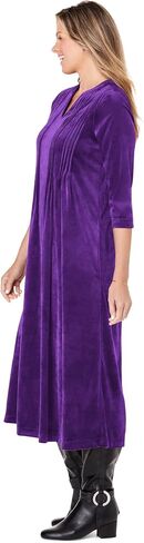 Woman Within Plus Size Pintuck Velour Dress in Saudi Arabia
