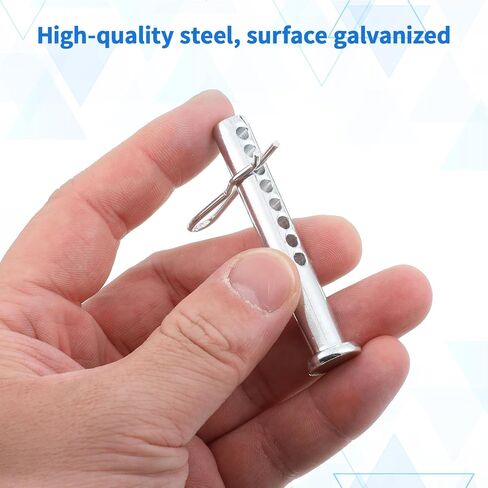 مجموعتان من دبوس Clevis قابل للتعديل شديد التحمل، سبائك فولاذية، حجم أداة التثبيت 3/8 × 2-1/2 بوصة، 8 فتحات مع مشبك R للمنزل والمزرعة والأعمال التجارية والسيارات in Kuwait