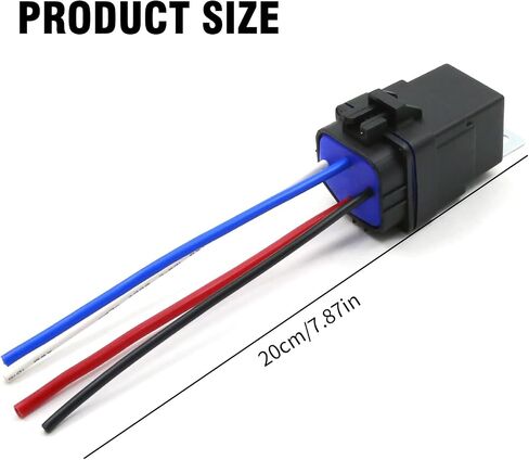 5pcs 12V 4-PIN Waterproof Relay with Harness 40/30 AMP Relay, Automotive 12V Relay Switch Kit, Heavy Duty 12 AWG Tinned Copper Wire for Horns Starters Radiator Fans Lights in Saudi Arabia