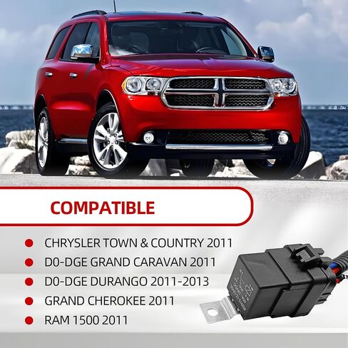 Fuel Pump Relay Wiring Kit Replace# 68269523AD Compatible with JP Grand Cherokee, Dodge Grand Caravan/Durango, Chrysler Town Country, Ram 1500 in Saudi Arabia