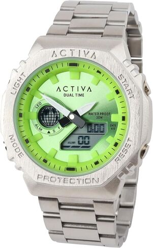 ACTIVA x INVICTA DIGITAL ESSENTIALS للجنسين 45.5 ملم سبيكة فضية غير قابلة للتطبيق قرص رقمي إلكتروني in Saudi Arabia