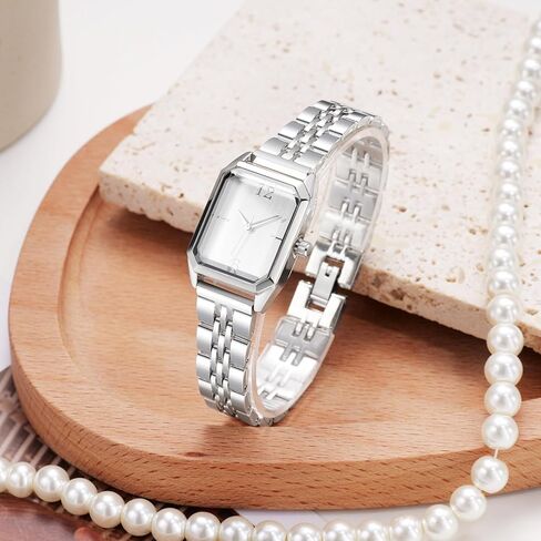 ساعة اي بي اس او بسوار مربع فاخر للنساء - ساعة يد نسائية بسيطة وحركة كوارتز يابانية، مقاومة للماء يوميًا in Kuwait