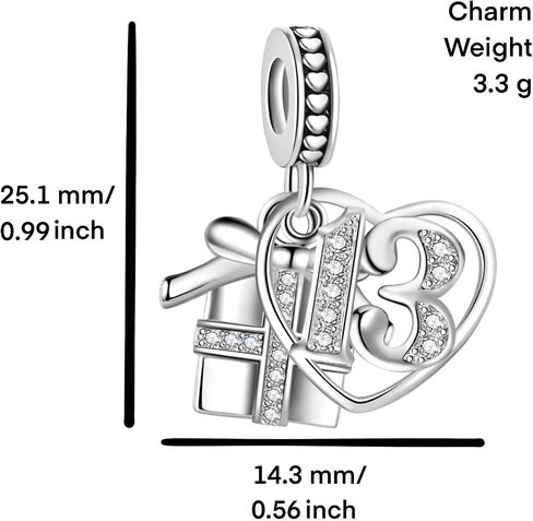 صندوق هدايا نسائي لـ 13 16 18 21 30 40 50 60 سحر عيد ميلاد متوافق مع أساور Pandora Charms لمجوهرات الابنة والحفيدة والأم والجدة in Saudi Arabia