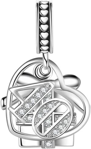 صندوق هدايا نسائي لـ 13 16 18 21 30 40 50 60 سحر عيد ميلاد متوافق مع أساور Pandora Charms لمجوهرات الابنة والحفيدة والأم والجدة in Saudi Arabia