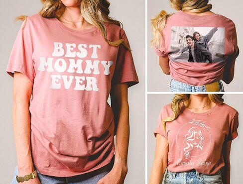 Custom T-Shirt Add Your Own Text Design Personalized Design Your Own T-Shirt Front Back Side Add Your Photo T-Shirt in Kuwait