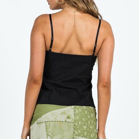Women Y2K Tank Top Vintage Lace Trim V-Neck Slim Cami Crop Top Sweet Preppy Going Out Tops 00s Aesthetic Mini Vest in Saudi Arabia
