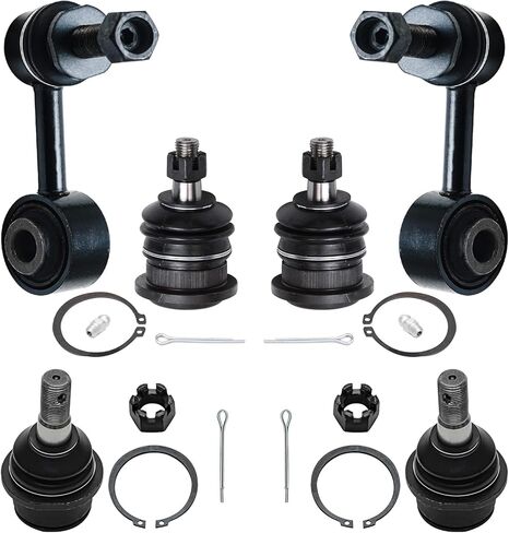 Detroit Axle - Front Upper & Lower Ball Joints + Sway Bar End Links Replacement for 2008 2009 2010 2011-2019 Toyota Tundra Sequoia - 6pc Set in Saudi Arabia
