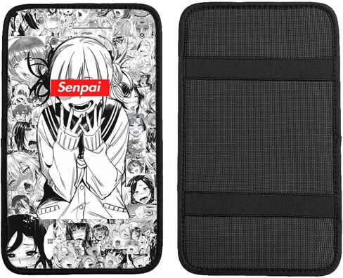 Anime Auto Center Console Cover Pad Car Armrest Seat Box Cover Cushion Universal for Most Vehicle SUV Truck Car Accessories Decor (2) in Saudi Arabia