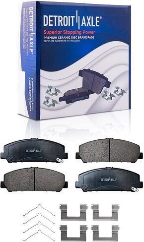 Detroit Axle - Brake Kit for 07-10 Infiniti QX56, 08-10 Nissan Titan, 07-11 Armada Drilled Slotted Brake Rotors Replacement 2007 2008 2009 2010 2011 Ceramic Brakes Pads 13.78'' Front & 12.60'' Rear in Saudi Arabia