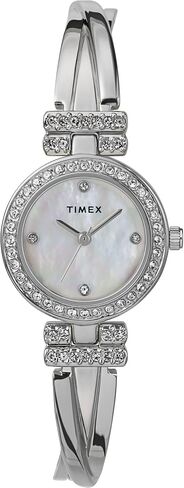 Timex Women's Dress Self-Adjustable Bracelet Watch - Two-Tone Bracelet Mother of Pearl Dial Two-Tone Case in Saudi Arabia