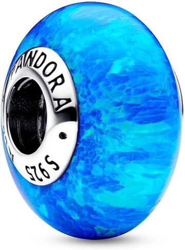 Pandora Opalescent Charm سوار Charm Moments الأساور - مجوهرات نسائية مذهلة - هدية للنساء - مصنوعة من الفضة الاسترليني والأوبال من صنع الإنسان - مع صندوق هدايا in Saudi Arabia