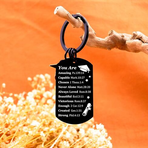 هدايا التخرج 2026 سلاسل المفاتيح علامات الكتاب المقدس الصف الخامس هدايا التخرج من المدرسة الثانوية لها اكسسوارات الكتاب المقدس المرأة يسوع المسيحية المفاتيح مزمور 139 للطلاب المراهقين كبار 2026 in Kuwait