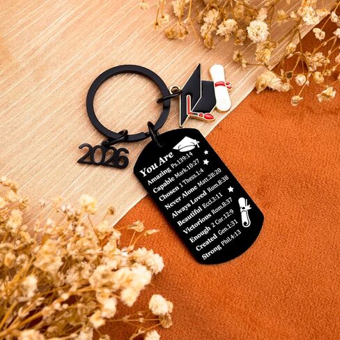 هدايا التخرج 2026 سلاسل المفاتيح علامات الكتاب المقدس الصف الخامس هدايا التخرج من المدرسة الثانوية لها اكسسوارات الكتاب المقدس المرأة يسوع المسيحية المفاتيح مزمور 139 للطلاب المراهقين كبار 2026 in Kuwait