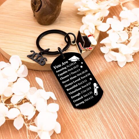 هدايا التخرج 2026 سلاسل المفاتيح علامات الكتاب المقدس الصف الخامس هدايا التخرج من المدرسة الثانوية لها اكسسوارات الكتاب المقدس المرأة يسوع المسيحية المفاتيح مزمور 139 للطلاب المراهقين كبار 2026 in Kuwait