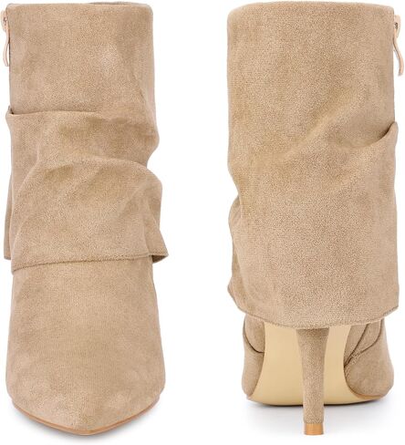 Perphy Pointed Toe Fold Over Stiletto Heel Slouch Ankle Boots for Women in Saudi Arabia
