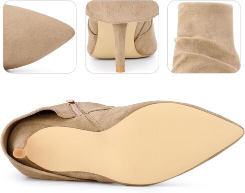 Perphy Pointed Toe Fold Over Stiletto Heel Slouch Ankle Boots for Women in Saudi Arabia