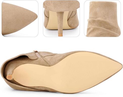 Perphy Pointed Toe Fold Over Stiletto Heel Slouch Ankle Boots for Women in Saudi Arabia