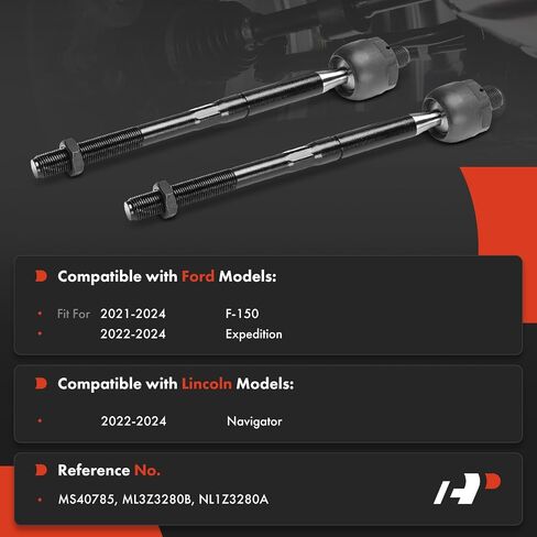 A-Premium 2 x Front Inner Tie Rod Ends, Compatible with Ford F-150 F150 2021-2024, Expedition 2022-2024 & Lincoln Navigator 2022-2024 in Saudi Arabia