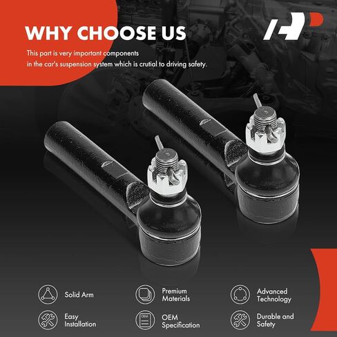 A-Premium 2 × أطراف قضيب ربط خارجي أمامي، متوافق مع Toyota 4Runner 2003-2009، FJ Cruiser 2007-2009 وLexus GX470 2003-2009، Sport Utility in Saudi Arabia