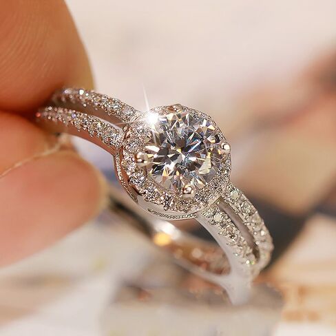 Graceful 4-Prong Setting Round Cubic Zirconia for Women in Saudi Arabia