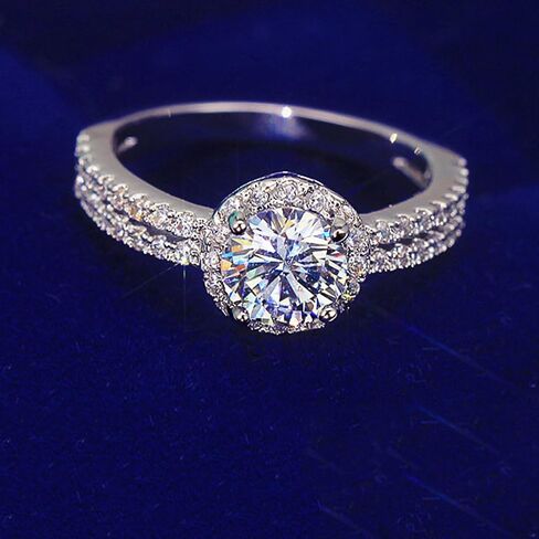 Graceful 4-Prong Setting Round Cubic Zirconia for Women in Saudi Arabia