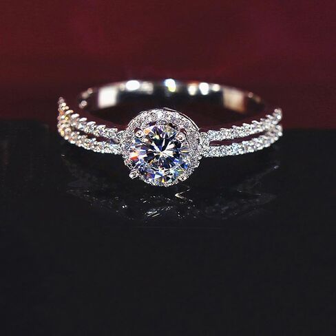 Graceful 4-Prong Setting Round Cubic Zirconia for Women in Saudi Arabia