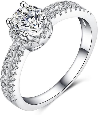 Graceful 4-Prong Setting Round Cubic Zirconia for Women in Saudi Arabia