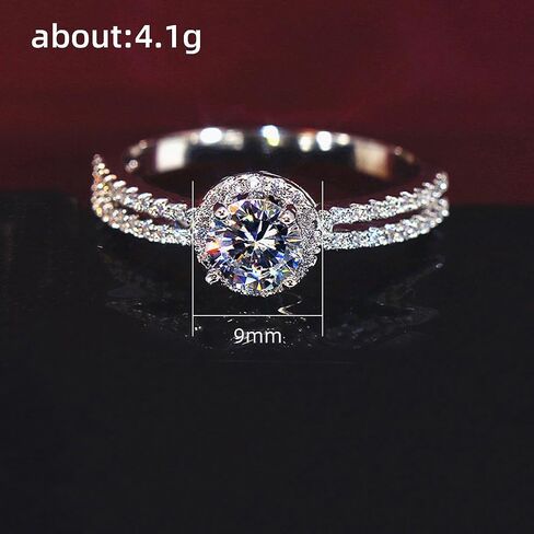 Graceful 4-Prong Setting Round Cubic Zirconia for Women in Saudi Arabia